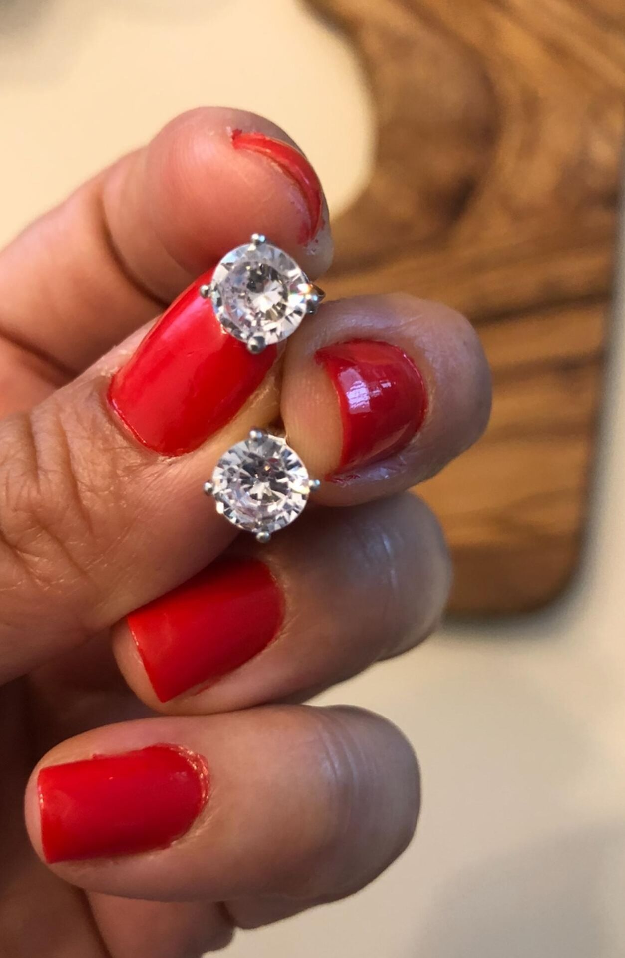 Swarovski Taşlı 1 Karat 925 Ayar Gümüş Küpe