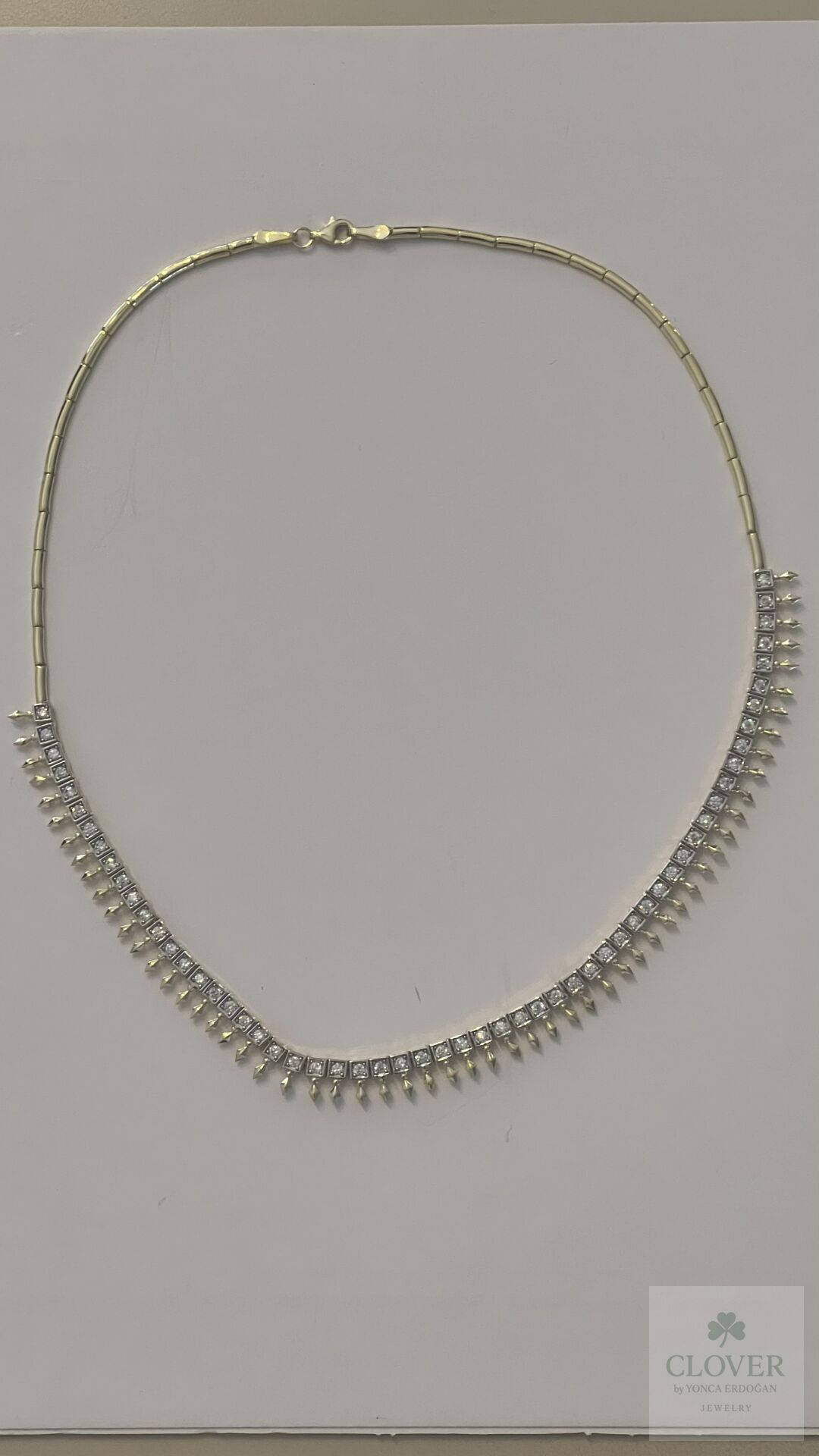925 Ayar Gümüş İthal ok Tasarım Taşlı Chocker