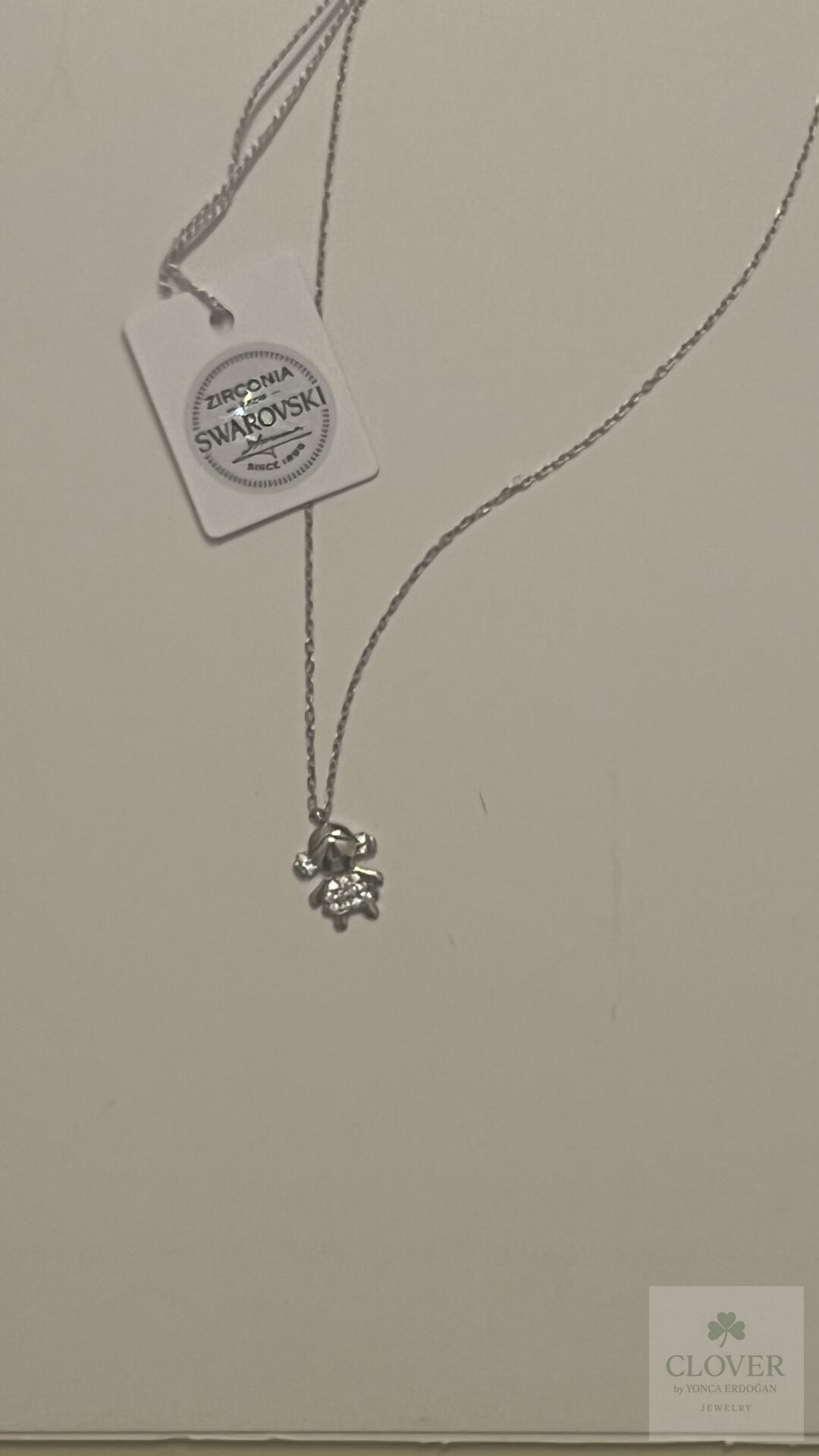 925 Ayar Gümüş Swarovski Zirconia Kız Çocuk Kolye