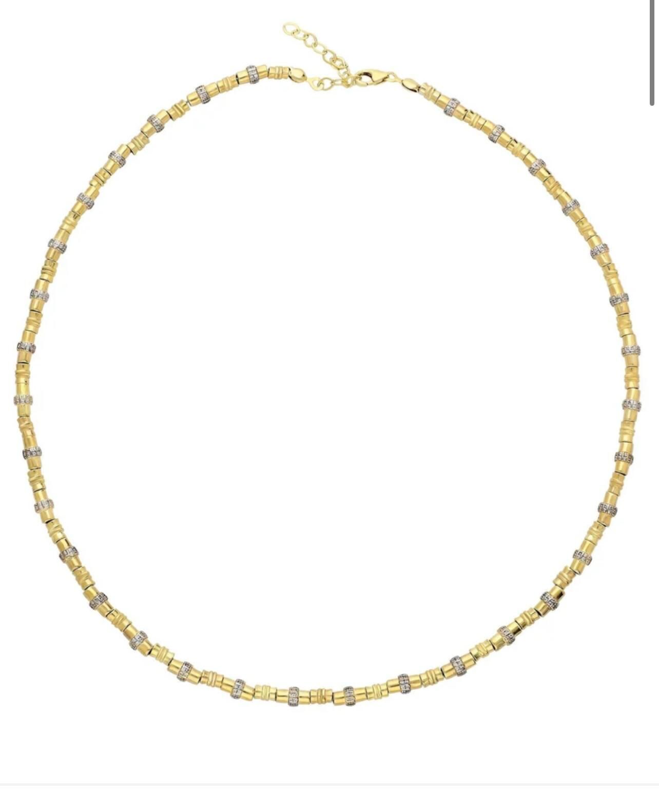 Silindir Zirkon Taşlı 925 Ayar Gümüş Kolye