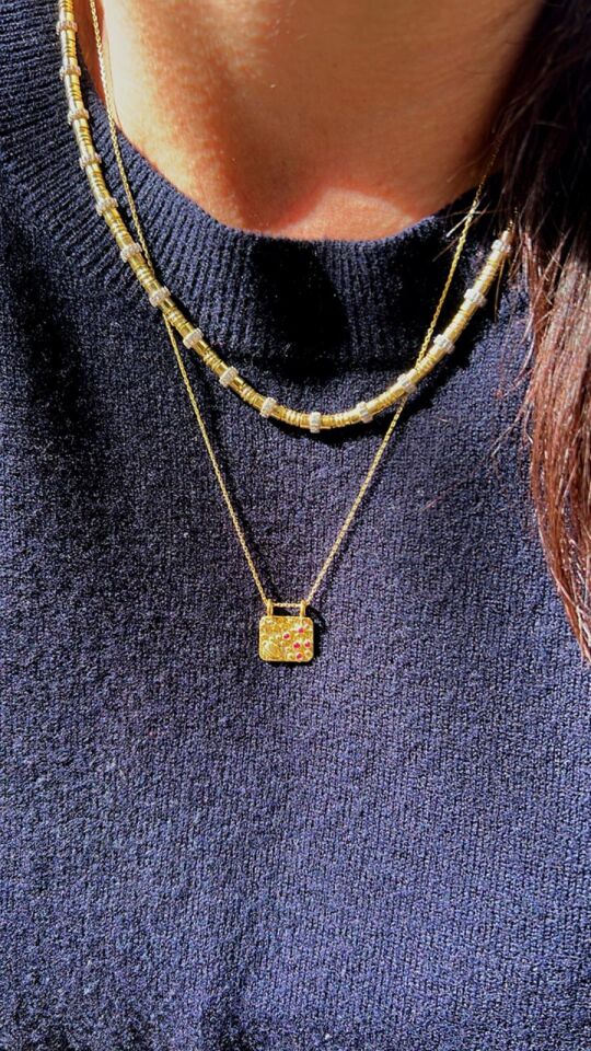 Silindir Zirkon Taşlı 925 Ayar Gümüş Kolye