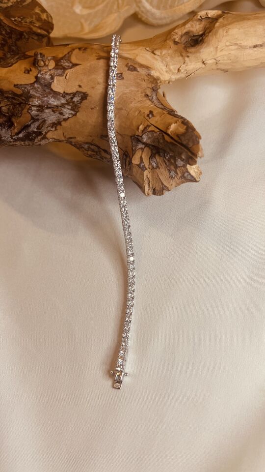 3,5 MM  925 Ayar Gümüş Su Yolu Bİleklik