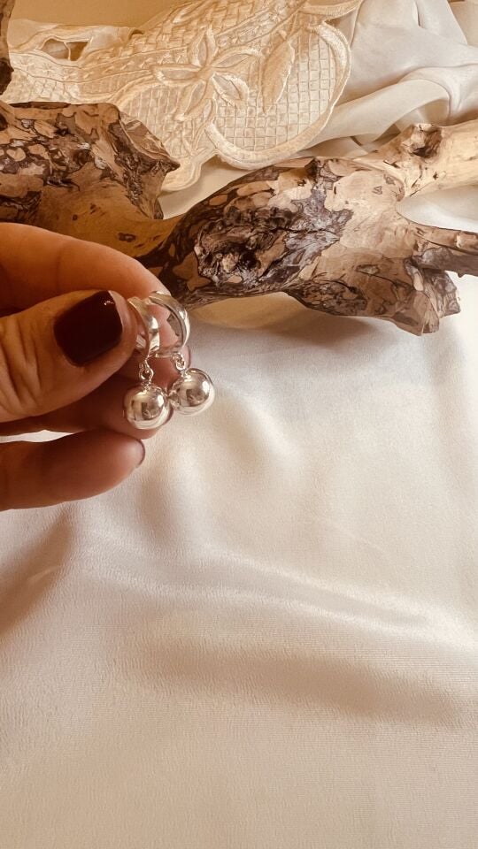 Top 925 Ayar Gümüş Küpe