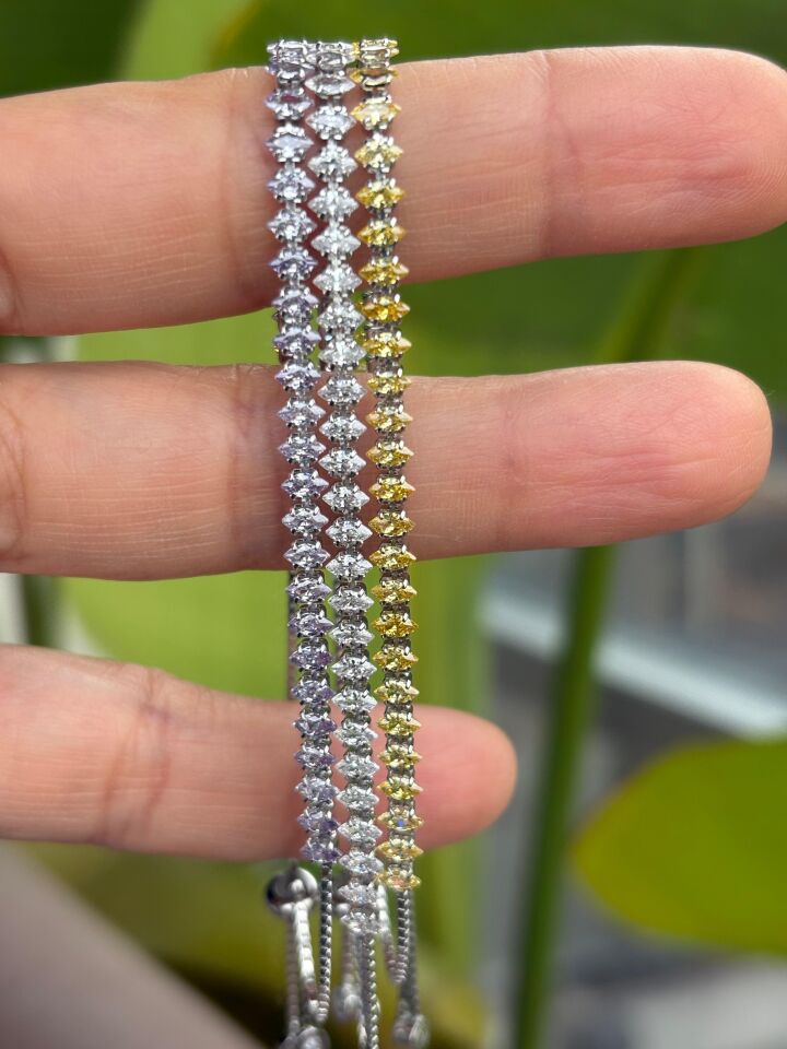 Sarı Markiz Kesim Sitrin Taşlı Asansör Bileklik