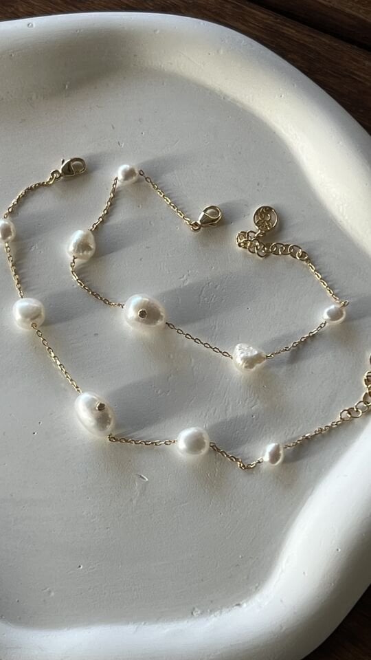 Gerçek İnci 925 Ayar Gümüş Bileklik