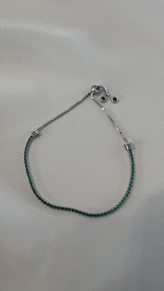 Zümrüt Yeşili Asansörlü Su Yolu Bileklik