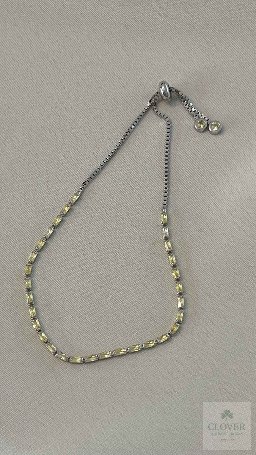 Sarı Baget Taş Asansörlü Bileklik