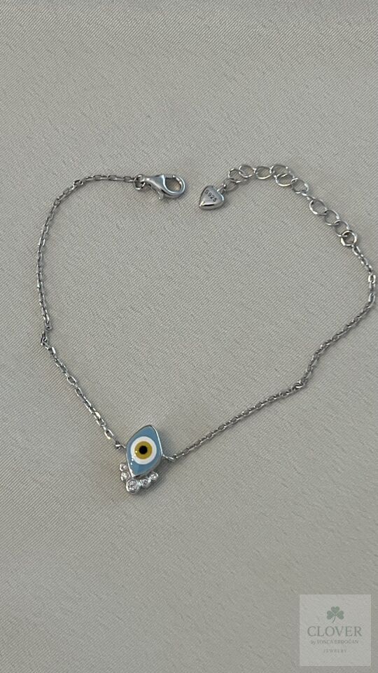 Gümüş Nazar Boncuk Bileklik