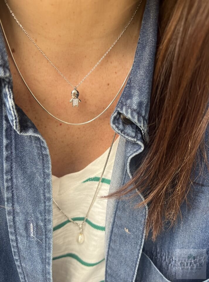 925 Ayar Gümüş Swarovski Zirconia Erkek Çocuk Kolye
