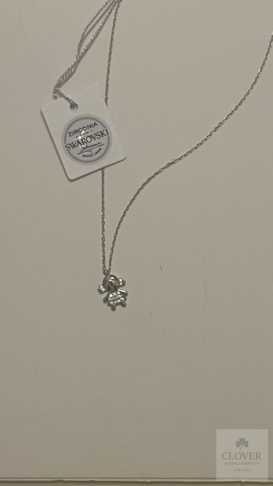 925 Ayar Gümüş Swarovski Zirconia Kız Çocuk Kolye