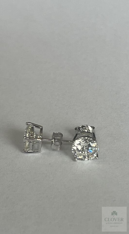 Mozanit 925 Ayar Gümüş Küpe