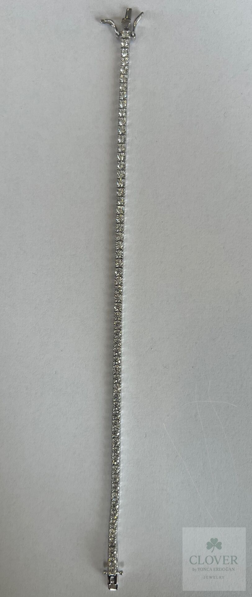 Mozanit 925 Ayar Gümüş Su Yolu Bileklik