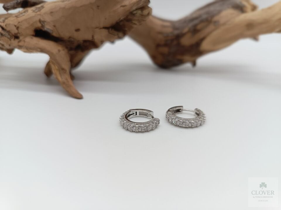 Bijüteri Zirkon Taş Halka Küpe