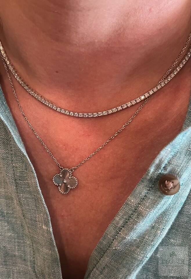 925 Ayar Gümüş Zirkon Su yolu Kolye