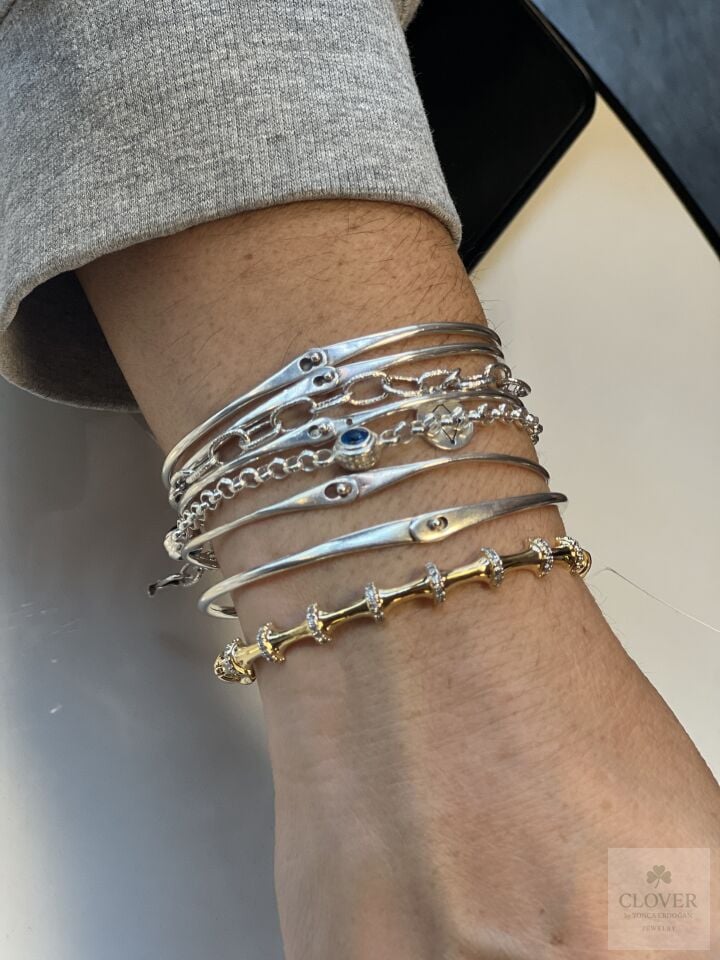 Unisex 925 Ayar Gümüş Lades Bileklik