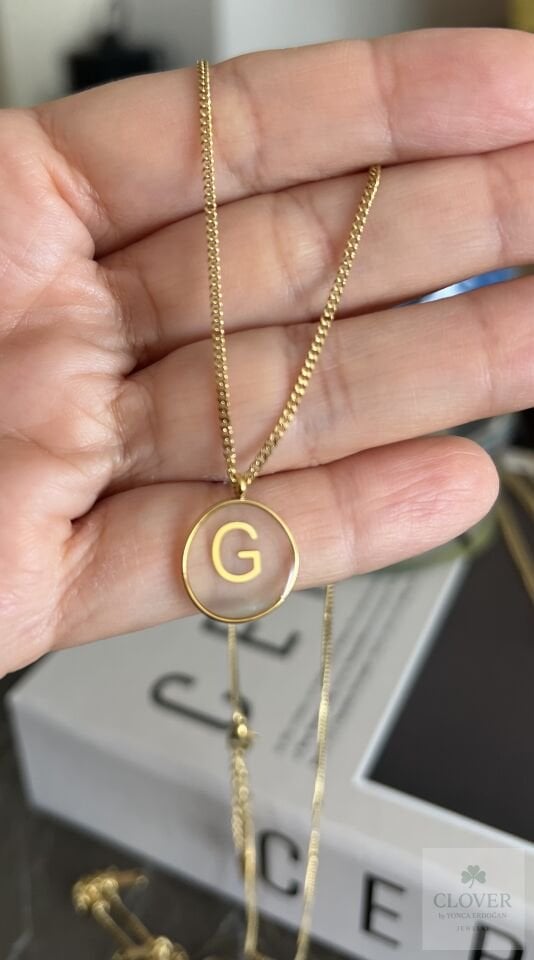 Paslanmaz Çelik G Harf Kolye