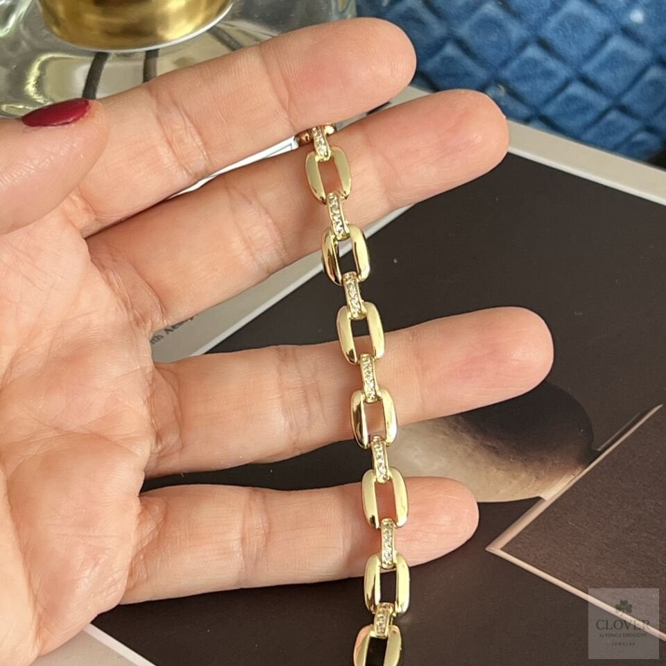 Xuping Taşlı Badem bileklik