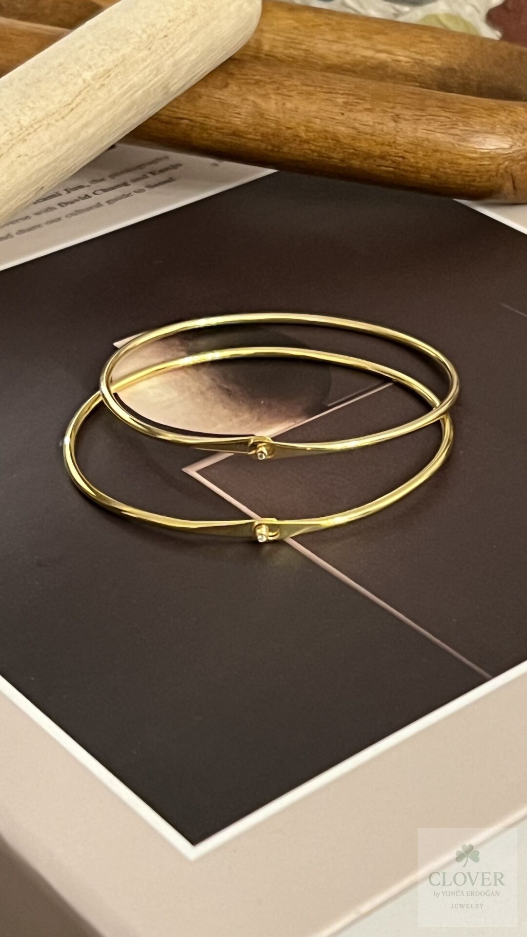 925 Ayar Gümüş Üzeri Altın Kaplama Kelepçe