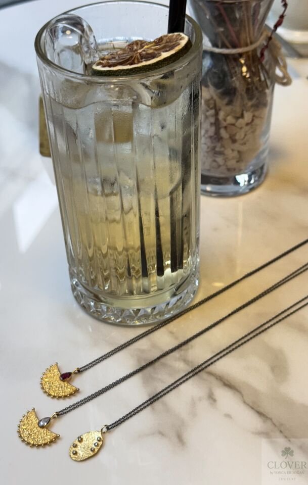 925 Ayar gümüş Zirkon Taş Yelpaze Kolye