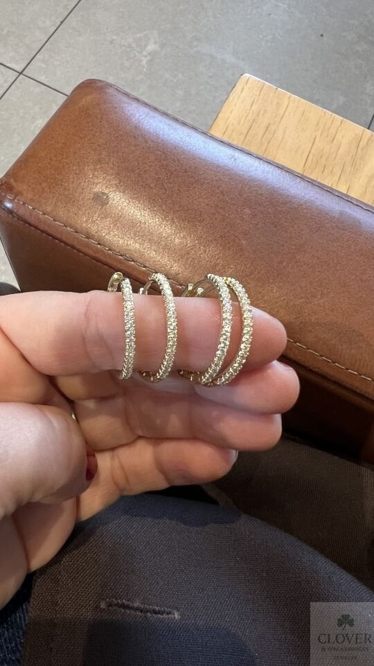 Bijüteri Taşlı Halka Küpe