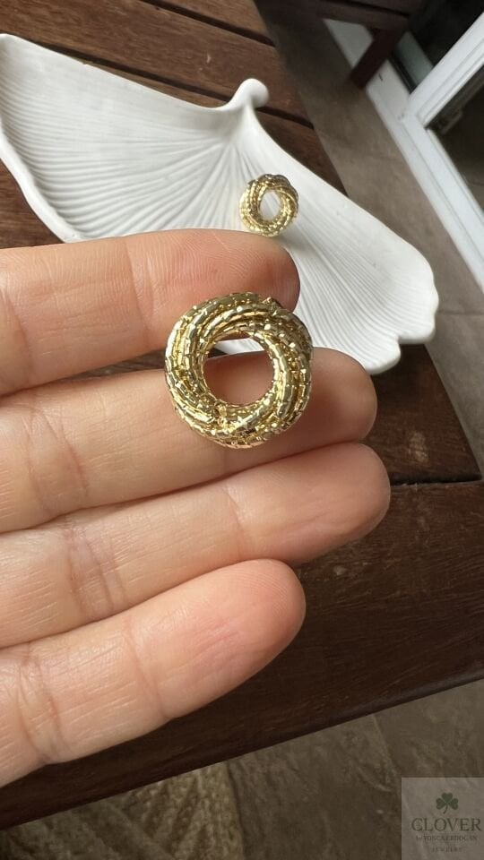 Bijüteri Yuvarlak Sarı halka küpe